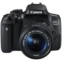 Canon EOS 750D 24.2MP Digital SLR Camera Black with 18-55 IS STM Lens with 8GB Memory Card and Carry Bag