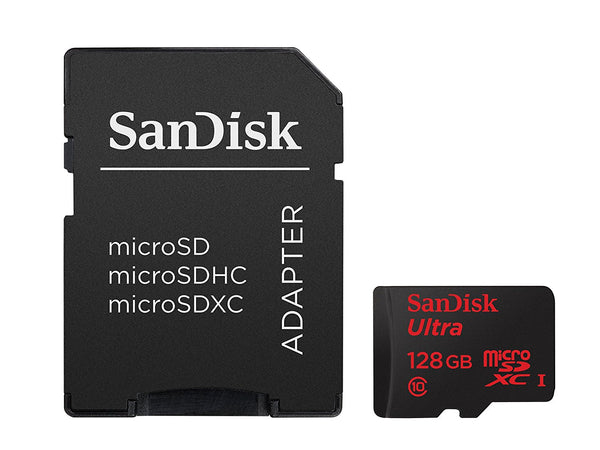 SanDisk Ultra MicroSDXC 128GB UHS-I Class 10 Memory Card (Upto 80 MB/s Speed) with Adapter