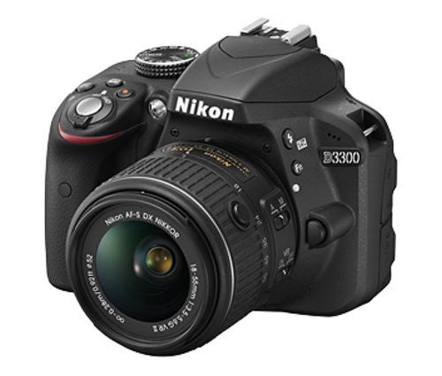 Nikon D3300 24.2MP Digital SLR Camera, Black with AF-P DX NIKKOR 18-55mm f/3.5-5.6G ED VR Lens, Memory Card and Camera Bag