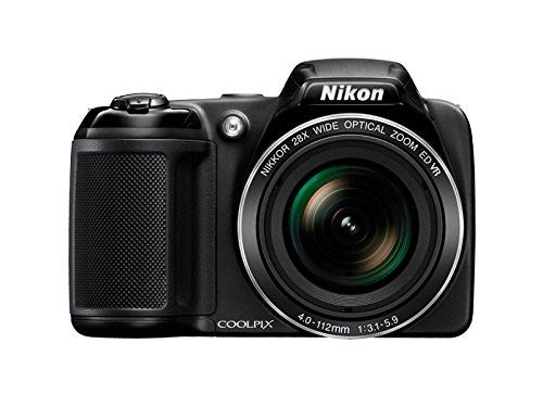 Nikon Coolpix L340 20.2 MP Point And Shoot Digital Camera with 28x Optical Zoom, 16 GB Card and Camera Bag (Black)