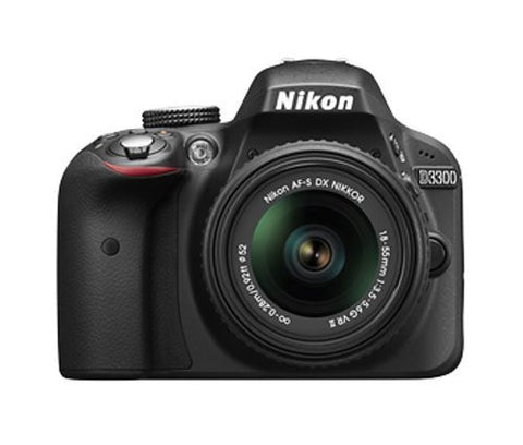 Nikon D3300 24.2MP Digital SLR Camera, Black with AF-P DX NIKKOR 18-55mm f/3.5-5.6G ED VR Lens, Memory Card and Camera Bag